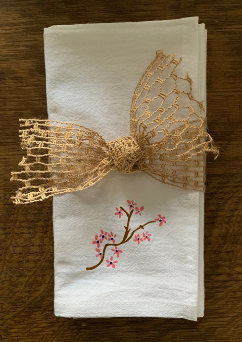 cherry blossom napkin