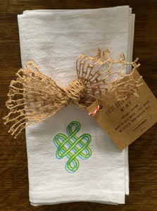 lime and cerulean infinity napkin