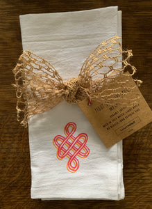 pink & tangerine infinity napkin